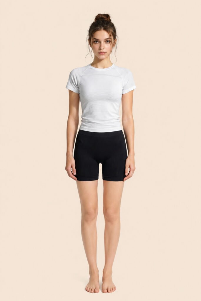 Seamless quick drying yoga T-shirt