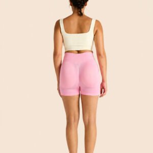 High-waisted waist-concealing yoga shorts