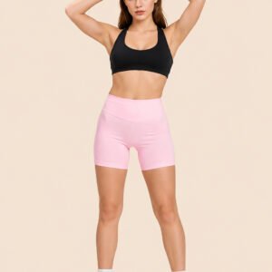 Three waist peach hip yoga shorts