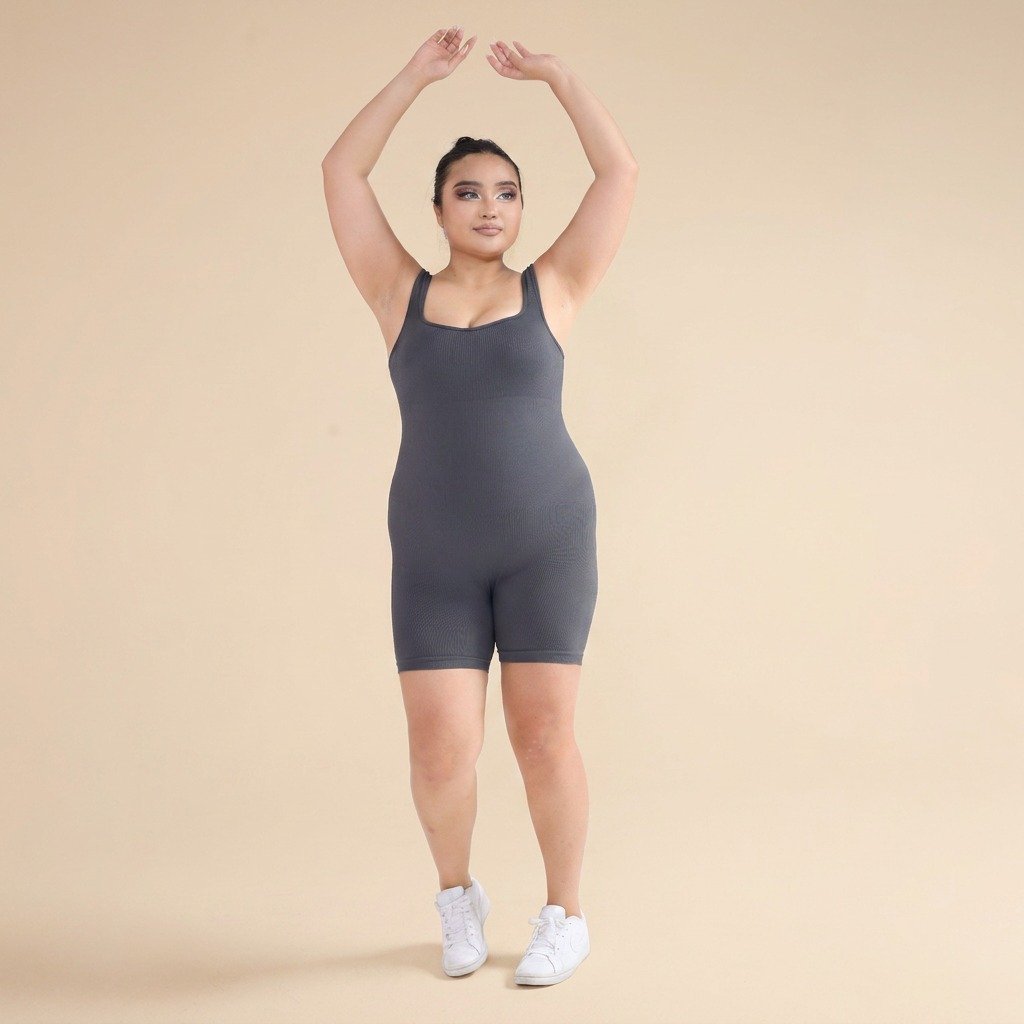 Plus‑Size Yoga Bodysuit