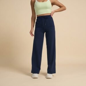 High Waist Drawstring Wide Leg Yoga Pants