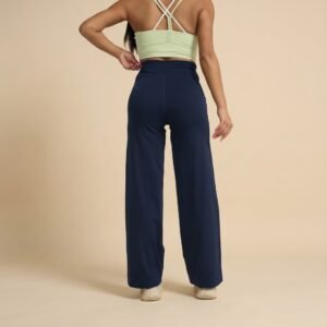 High Waist Drawstring Wide Leg Yoga Pants