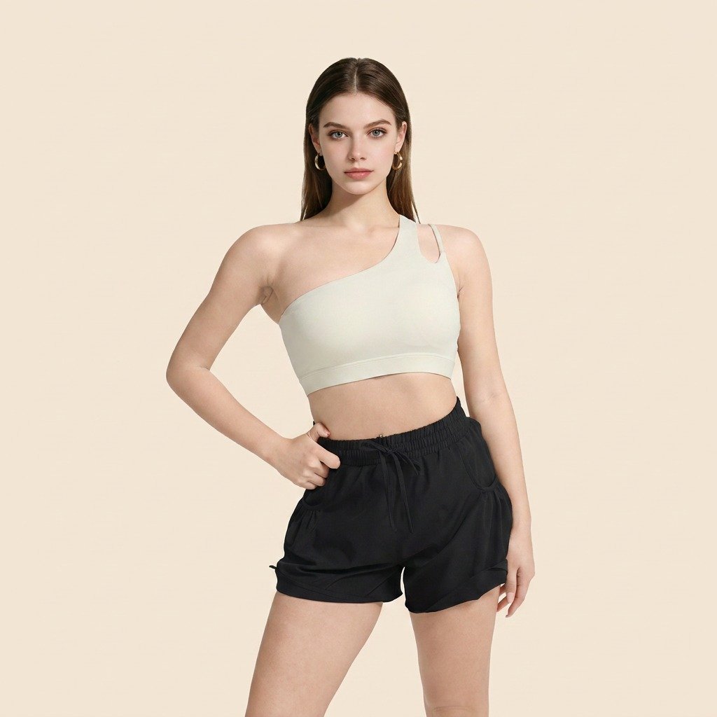 One Shoulder Sports Tank Top