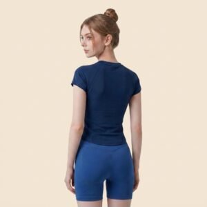 Yoga short sleeved shorts set