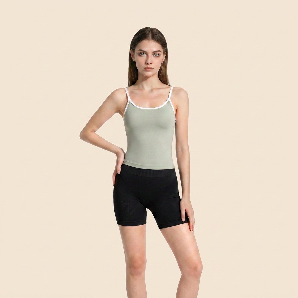 Contrast Color Yoga Tank Top (Long Sleeve)