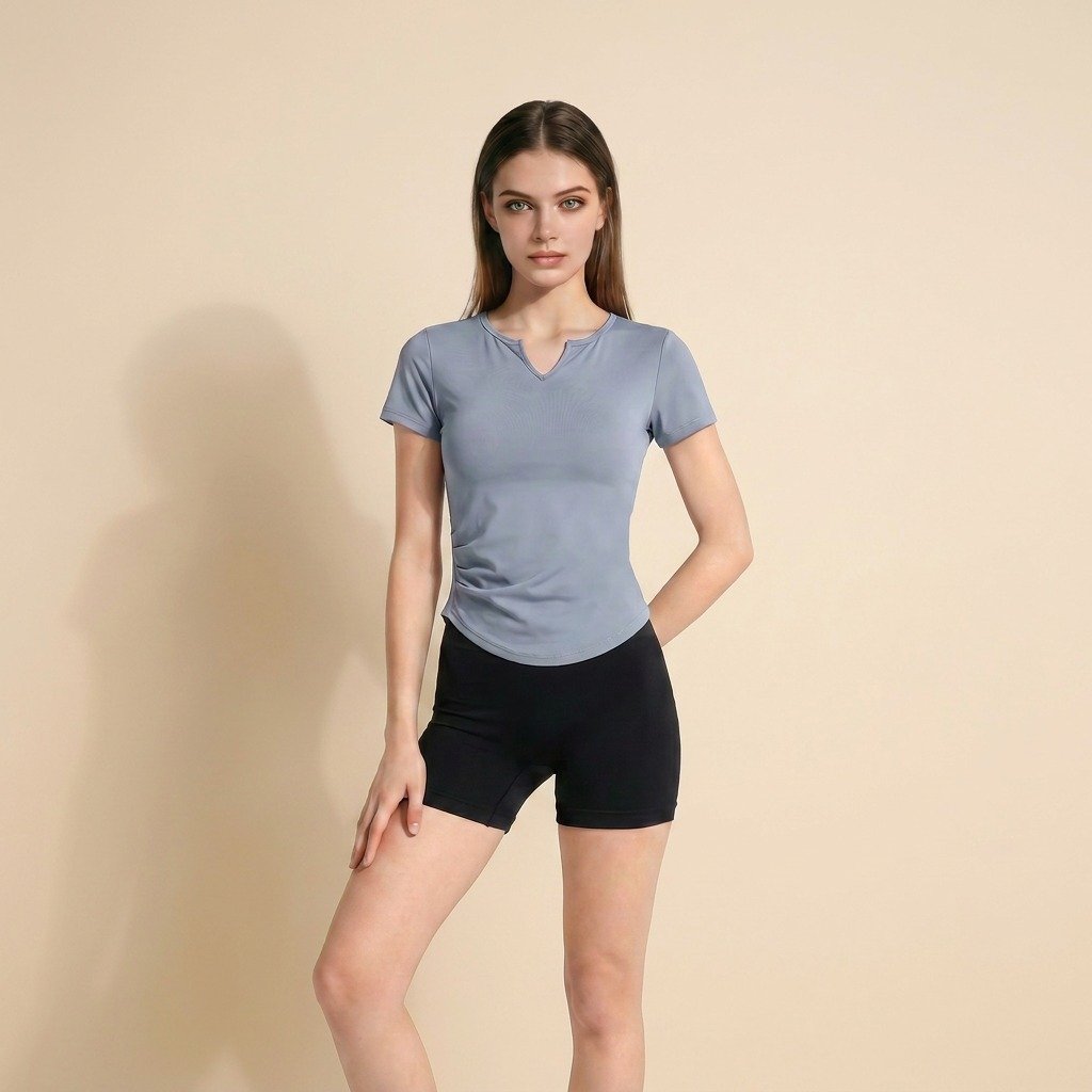 V-neck yoga T-shirt