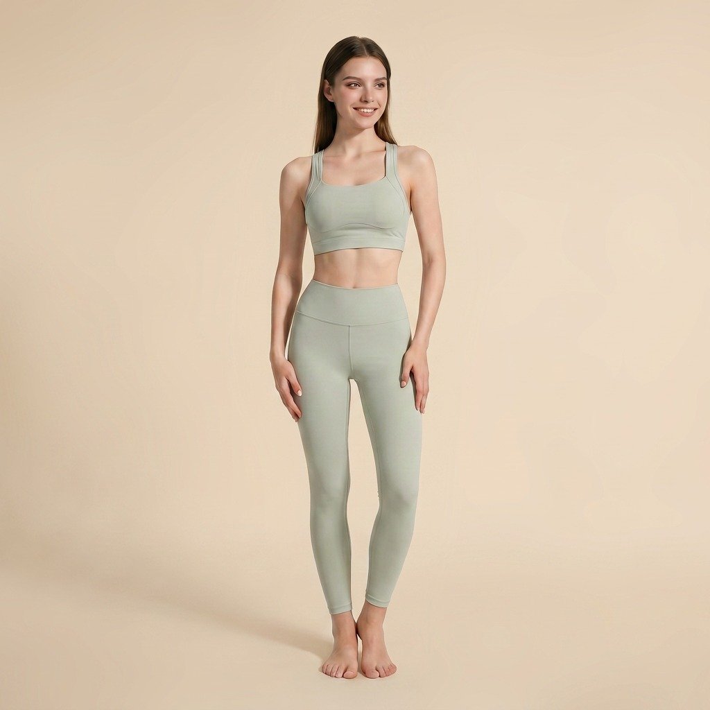 Sports bra yoga pants set