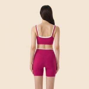 Contrast‑Trim Yoga 2‑Piece Set