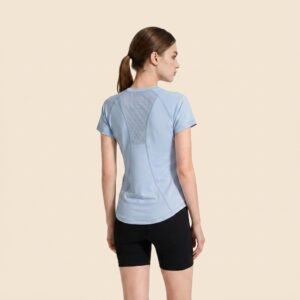Crew‑Neck Yoga Short‑Sleeve Top