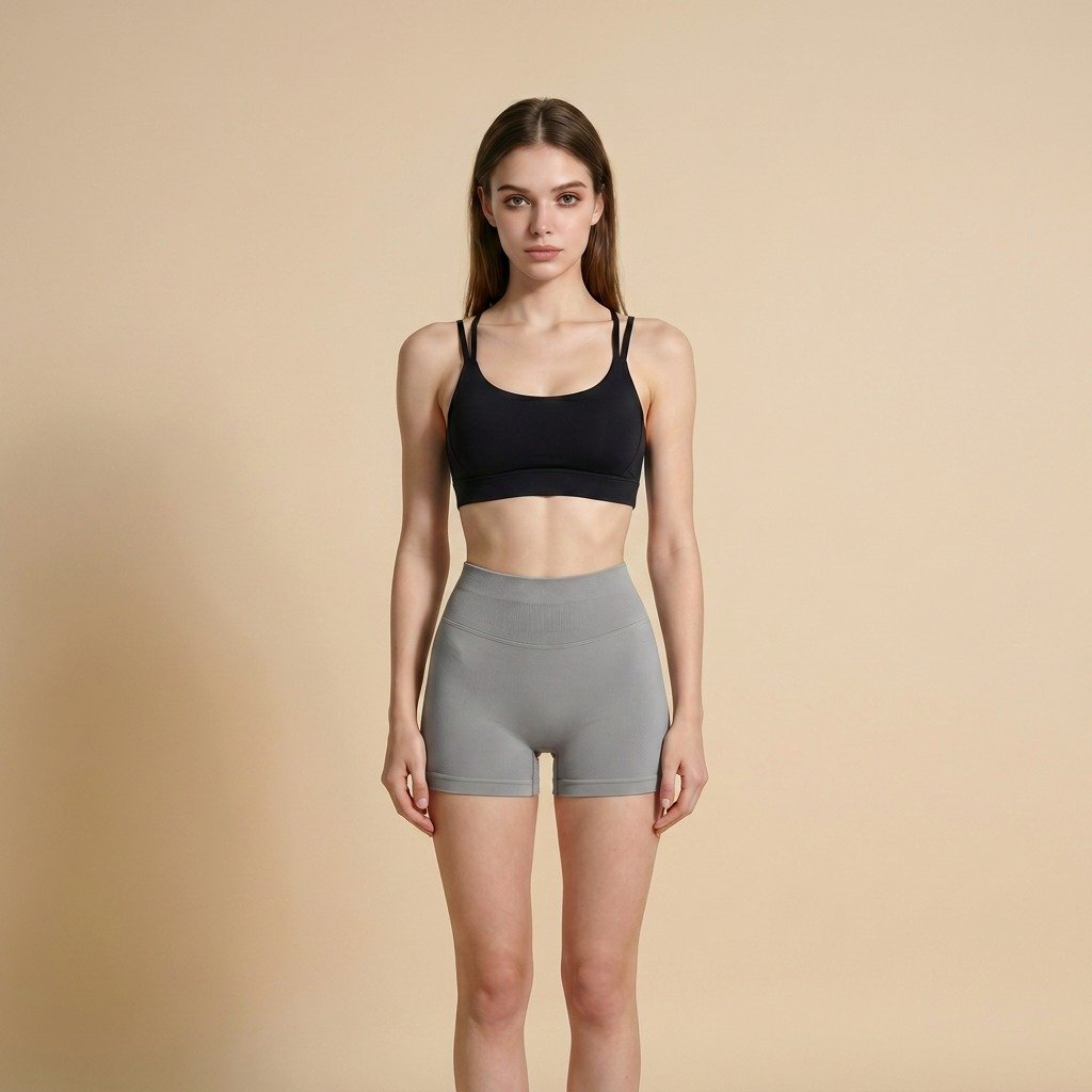 Three‑Section Waist Yoga Shorts
