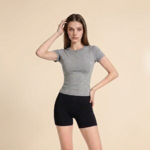 Women Yoga Short Sleeve T‑Shirt