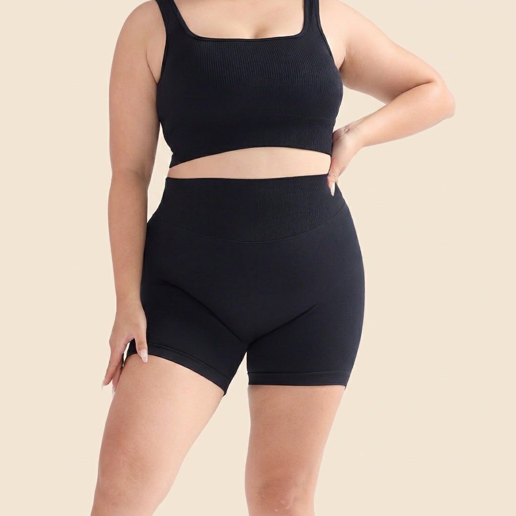 Plus Size 3‑Inch Yoga Shorts