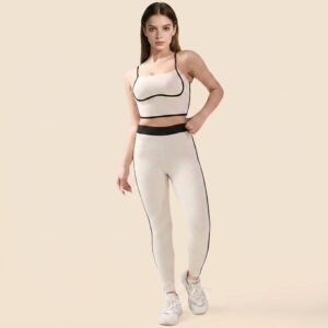 Color‑Block Integrated Yoga Set