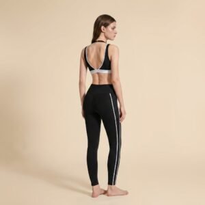 Halter Color‑Contrast Yoga Set