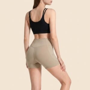 High‑Waist Yoga Shorts with Side Pockets
